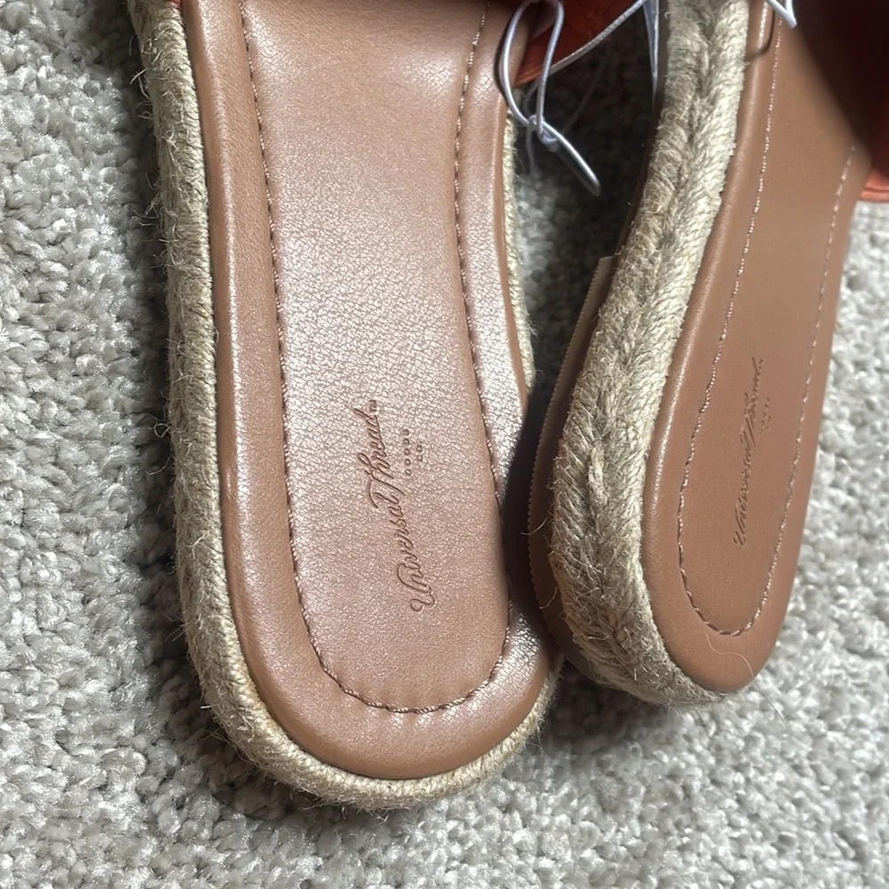 Universal thread orange tan espadrilles size 11 new